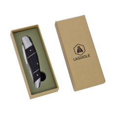 Складной нож 20 см Laguiole черное дерево, подарочная коробка (40269037) Ровно