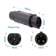 Переходник Type 2 J1772- Type 1 Bluefield Mennekes IEC 62196-2 Black (22050567) Чугуїв