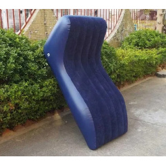 Надувное кресло диван для отдыха OPT-TOP Shaped S-образное со спинкой насос в комплекте 160х90х60 см Синий (2104618503) Вараш