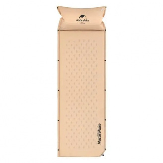 Коврик самонадувающий Naturehike NH15Q002-D с подушкой 185х60х2.5 см Бежевый (1047-6927595782576)
