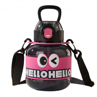 Детская бутылка для воды YIWU Hello-Hello 680 мл Черный (HP-14-46B)