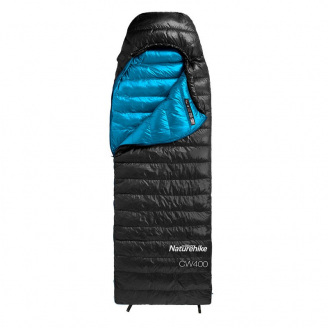 Спальный мешок пуховой Naturehike CW400 L NH18C400-D 85x220 см Черный (2355732282)