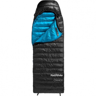 Спальник Naturehike CW400 NH18C400-D L Черно-голубой (1047-6976507666831)
