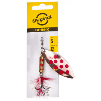 Блесна вращающаяся с бородкой LJ SPIN X LONG 05 весом 12 г (цв.CR)
