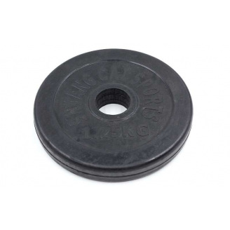 Блины (диски) обрезиненные SHUANG CAI SPORTS TA-1441-1_25S 30мм 1,25кг Черный