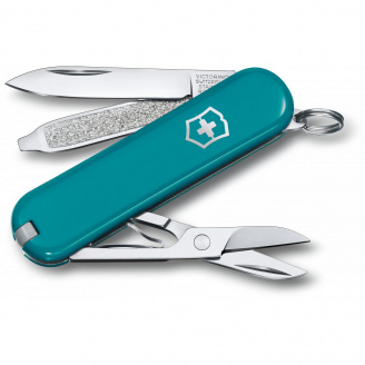 Нож-брелок Victorinox Classic SD Colors Mountain Lake 58 мм 7 функций Голубой (0.6223.23G)