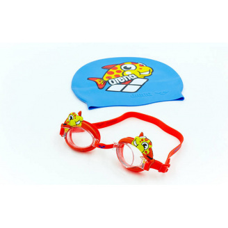 Набор для плавания детский очки и шапочка ARENA WORLD AR-92295-20 Red (ZA04093)