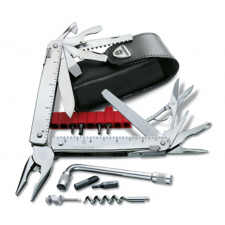 Мультитул Victorinox Swisstool Plus в кожаном чехле 38 функций (3.0338.L)