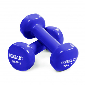 Гантели для фитнеса Zelart Beauty TA-5225-0,5 0,5кг Синий