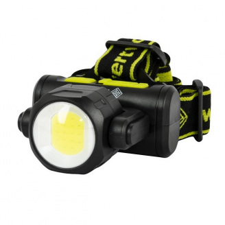 Фонарь налобный двухсторонний WERTVOLL 4 режима СREE LED/COB LED IP44 Li-ion 1200 mAh/t (RX-8012)