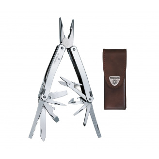 Мультитул Victorinox SwissTool Spirit X в кожаном чехле 24 функции (3.0224.L)