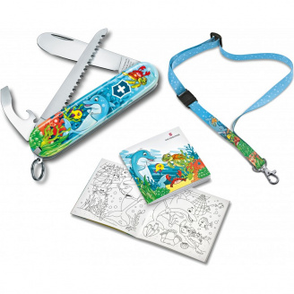 Набор детский подарочный Victorinox My First Children Set Animal Edition Dolphin нож 84 мм/9 функций (0.2373.E1)