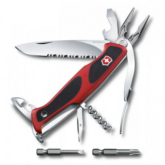 Швейцарский нож Victorinox RangerGrip 174 Handyman 130 мм 17 функций Красно-черный (0.9728.WC)