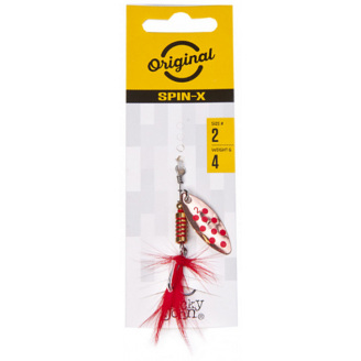 Блесна вращающаяся с бородкой LJ SPIN X LONG 02 весом 4 г (цв.CR)