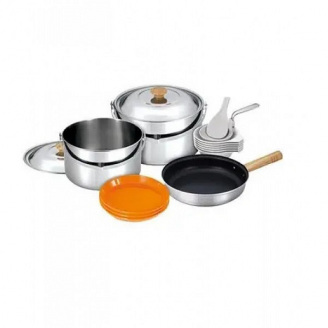 Набор посуды Kovea STS Cookset L на 4-5 человек Серый (1053-VKC-ST08-45)