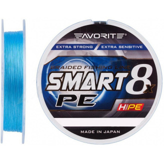 Шнур Favorite Smart PE 8x 150м #0.8/0.153mm 10lb/6.8kg Синий (1013-1693.10.72)