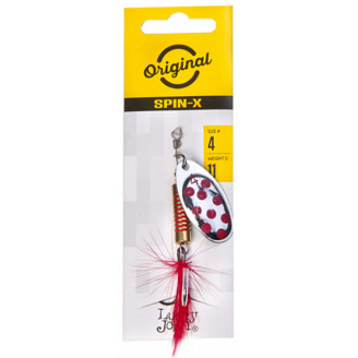 Блесна вращающаяся с бородкой LJ SPIN X ROUND 04 весом 11 г (цв.SR)