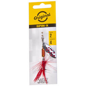 Блесна вращающаяся с бородкой LJ SPIN X LONG 02 весом 4 г (цв.SR)