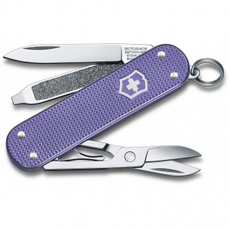 Нож-брелок Victorinox Classic SD Alox Colors Electric Lavender 58 мм 5 функций Фиолетовый (0.6221.223G)