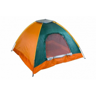Палатка туристическая 4-х местная Camp Tent 2х2х1.5м кемпинговая с москитной сеткой Зеленый с оранжевым