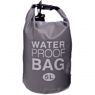 Водонепроницаемый гермомешок с плечевым ремнем SP-Sport Waterproof Bag 5л TY-6878-5 Серый