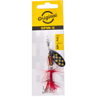 Блесна вращающаяся с бородкой LJ SPIN X ROUND 02 весом 5 г (цв.BF)