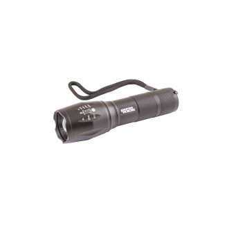 Фонарик с регулировкой фокуса MASTERTOOL 5 режимов 130х38х28 мм CREE XM-L T6 LED 3xAAA/1x18650 AL 94-0819