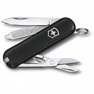 Складной нож Victorinox Classic SD Colors Dark Illusion 58 мм 7 функций Черный (0.6223.3G)
