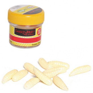 Приманка силикон Lucky John Maggot 0.5in/ 12мм / 30шт / цвет 001 140202-001