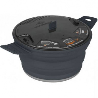 Кастрюля с алюминиевым дном Sea To Summit X-Pot 2.8 L Charcoal (1033-STS AXPOT2.8CH)
