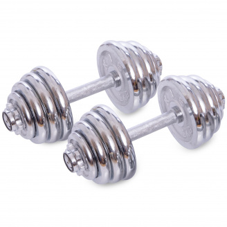Гантели SP-Sport TA-80002-25 25кг Хром