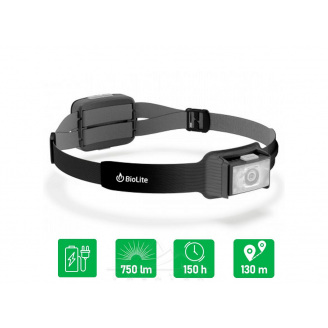 Фонарь налобный Biolite Headlamp 750 Midnight Grey (1033-BLT HPC0101)