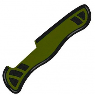 Накладка на нож Victorinox 111мм задняя H Черный/Зеленый (1049-VxC8334.C2)