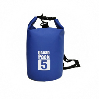 Водонепроницаемая сумка рюкзак гермомешок с шлейкой на плечо Ocean Pack 5 л Blue (55355235)
