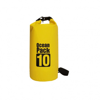 Водонепроницаемая сумка рюкзак гермомешок с шлейкой на плечо Ocean Pack 10 л Yellow (55358215111)