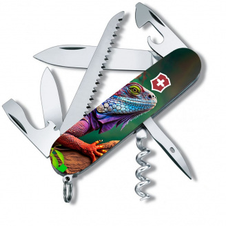 Складной нож Victorinox Camper Animal 91 мм 14 функций Хамелеон (1.3613.3_F1020pw)