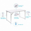 Раскладной туристический стол для пикника со стульями Folding Table 120х70х60см Белый Одесса