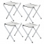Раскладной туристический стол для пикника со стульями Folding Table 120х70х60см Белый Одесса