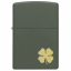 Зажигалка бензиновая Zippo Four Leaf Clover Design Темно-зеленая (49796) Александрия