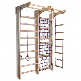 Комбинированная шведская стенка SportBaby со снарядами и турником «Kinder 2 в 1»