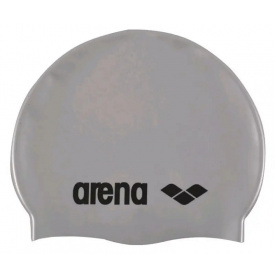 Шапочка для плавания Arena Classic Silicone Jr Silver Black One Size (1097-91670-051 UNI)