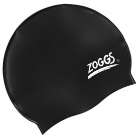 Шапочка для плавания Zoggs Silicone Cap Черный One Size (1000-300771)
