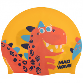 Шапочка для плавания детская MadWave Junior DINO M057916 Желтый
