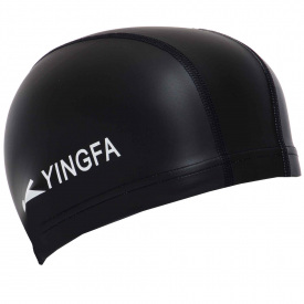 Шапочка для плавания текстильная с покрытием PU YINGFA C0078 Черный