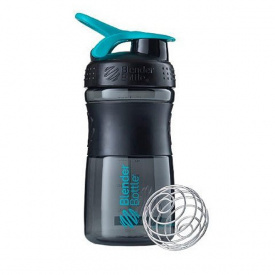 Шейкер спортивный бутылка BlenderBottle SportMixer 20oz/590ml Black/Teal Original