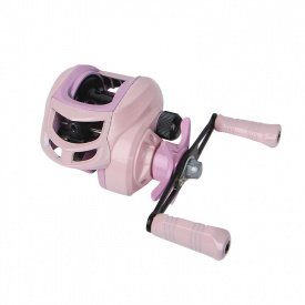 Катушка рыболовная мультипликаторная yumoshi AK 201 Pink-Black Left 6294-85958