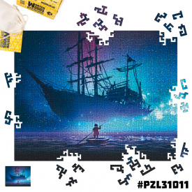 Дерев'яні пазли Wortex Woods Плавання по всесвіту 40х50 см 426 елементи лабіринт PZL31011L