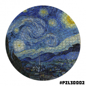 Дерев'яні пазли Wortex Woods Зіркова ніч 30х30 см 188 елементи амеби PZL30002