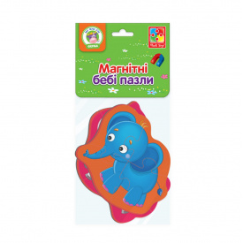 Магнітні бебі пазли "Зебра та слоненя" Vladi toys VT3208-12