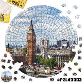 Дерев'яні пазли Wortex Woods Біг Бен 30х30 см 188 елементи амеби PZL40002